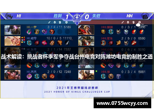 战术解读：挑战者杯季军争夺战台州电竞对阵潍坊电竞的制胜之道